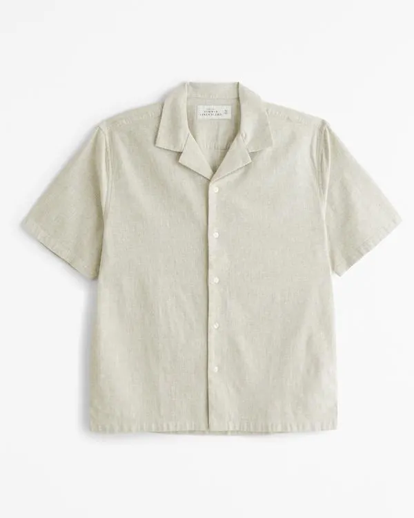 Camp Collar Summer Linen-Blend Shirt