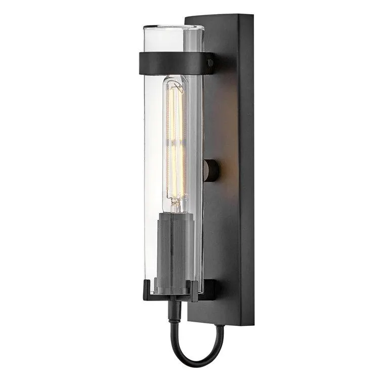 Cala Single Light Cylinder Outdoor Aluminum Wall Light