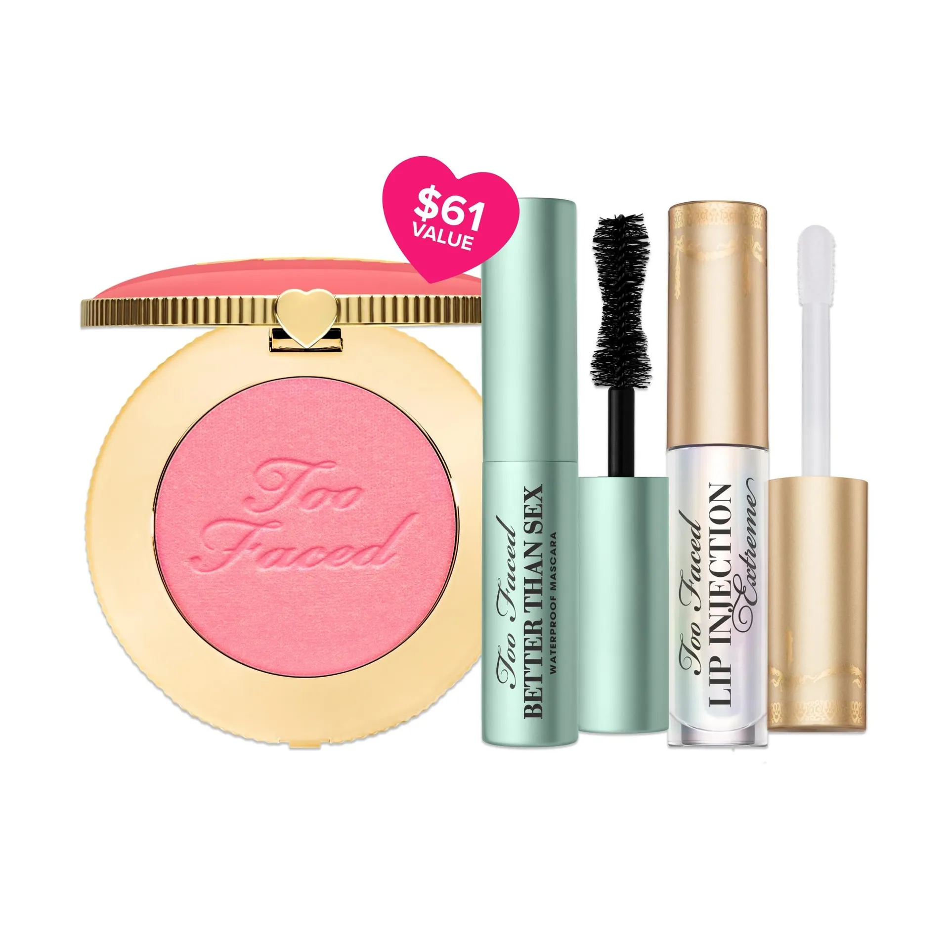 Better Than Fireworks Kit: Cloud Crush Blush, Waterproof Mascara + Plumping Gloss