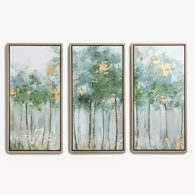 Summer Canopy Framed Canvas Art Prints, Set of 3