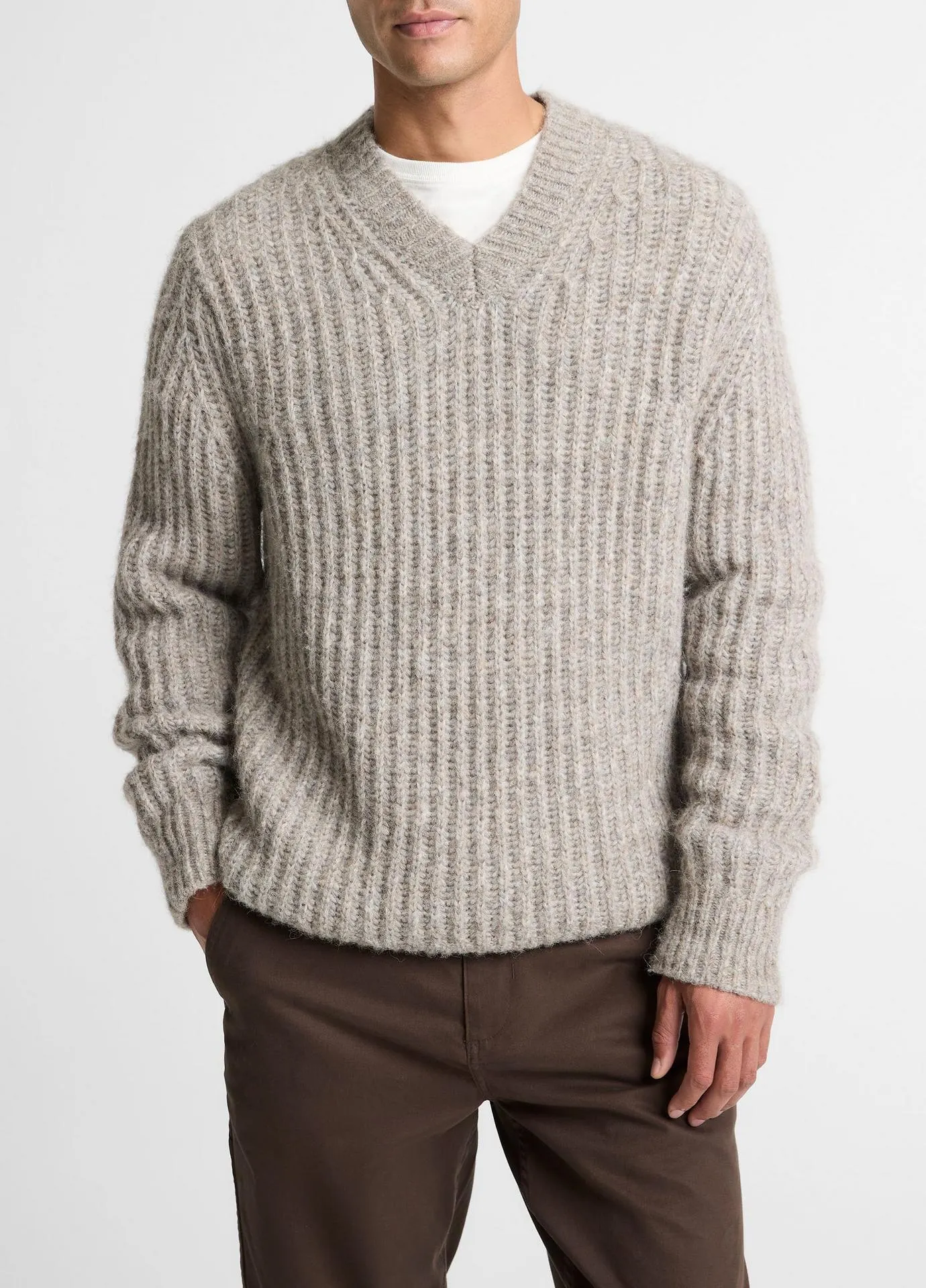 Softspun Alpaca & Wool-Blend V-Neck Sweater