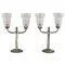 French Art Deco Bronze Lamps, 1930, Set of 2