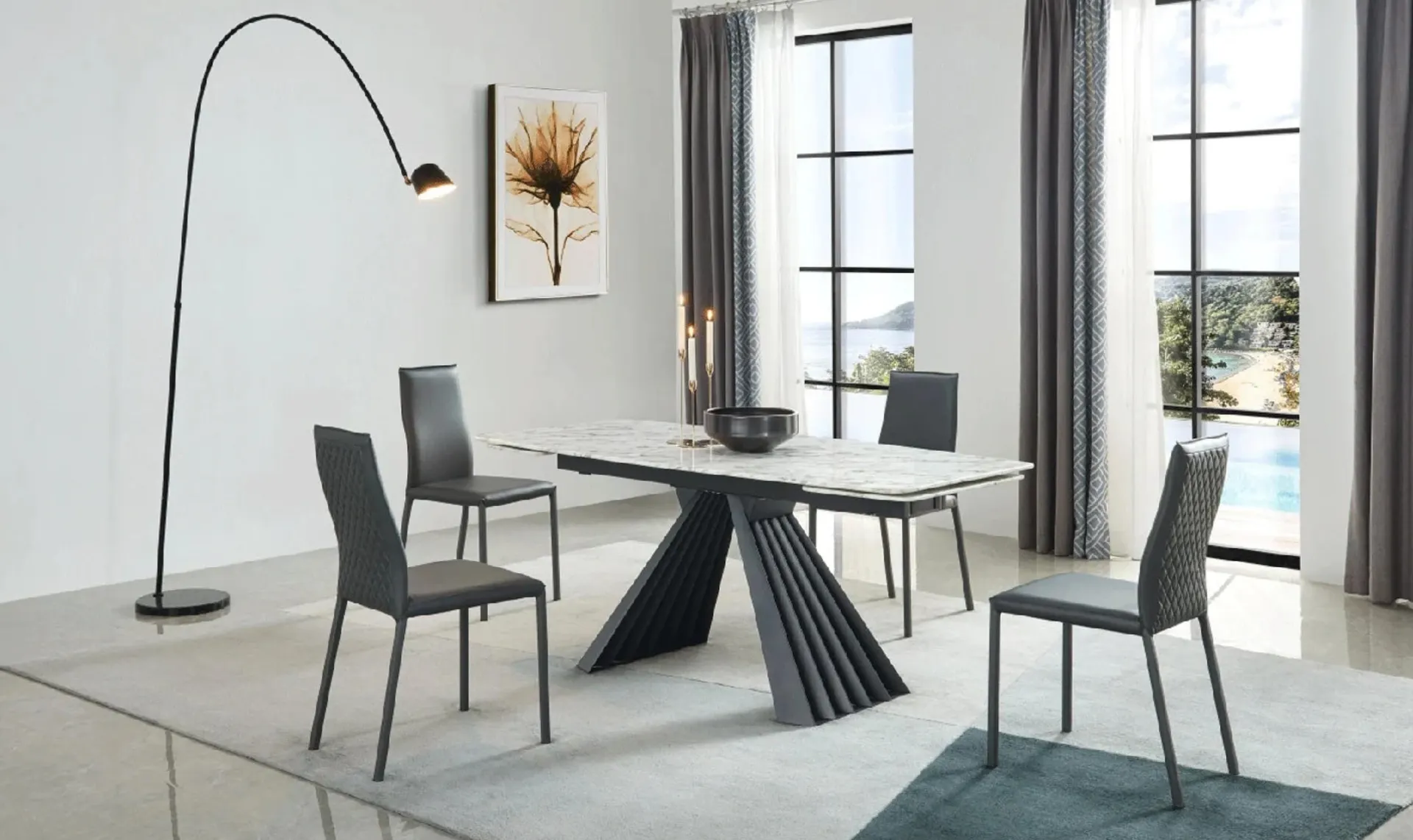 ESF Italia Allegra 6-Seater Dining Table Set w/ Extension