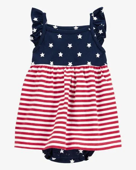 Baby American Flag Sunsuit