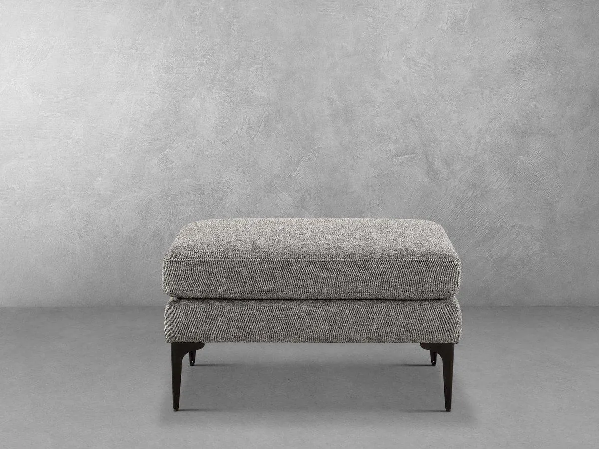 Lavina Fabric Ottoman - Gray
