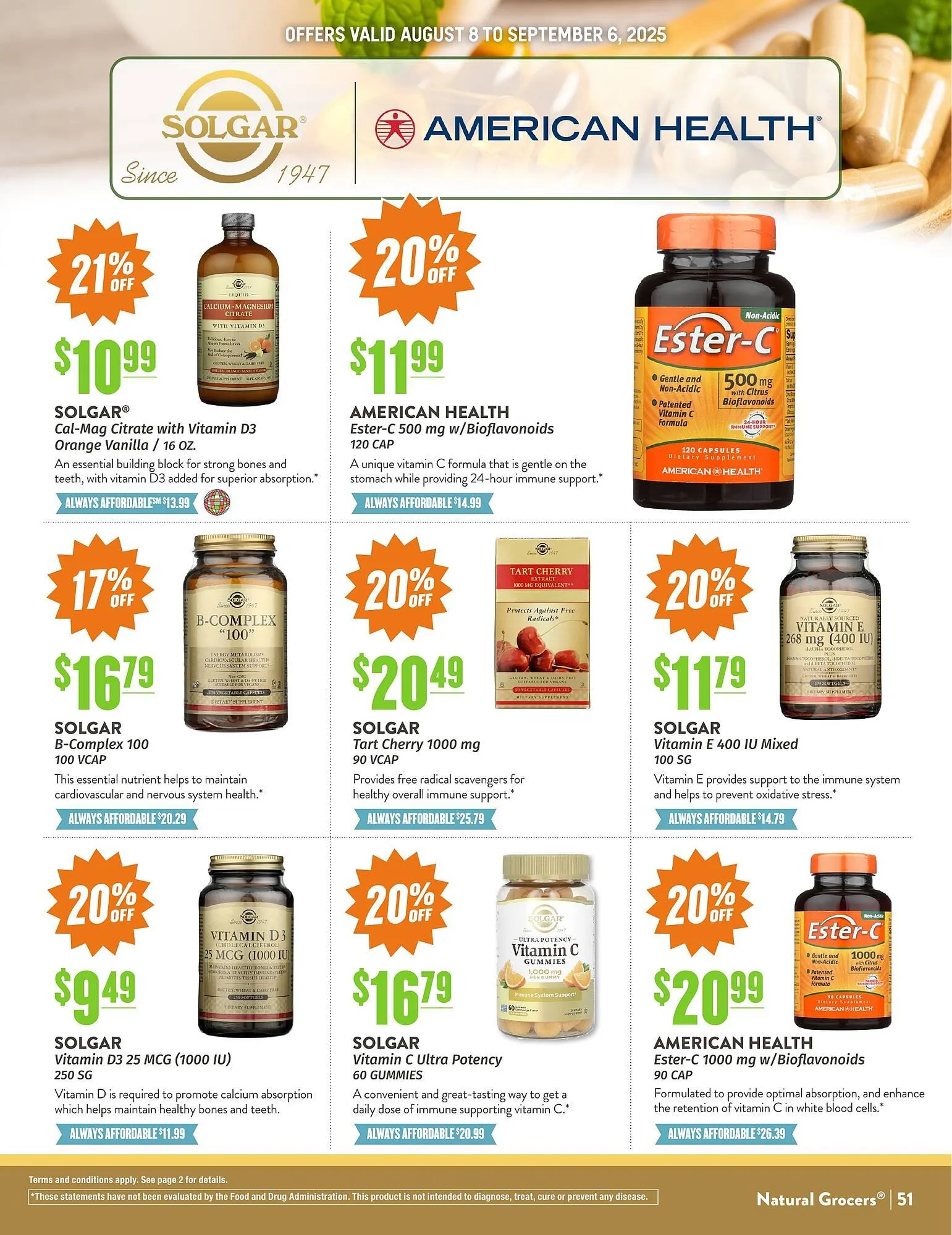 Weekly ad Natural Grocers ad from August 8 to September 6 2025 - Page 51