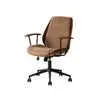 Oswina 37.75"H Modern Tilting Upholstered Solid Wood Office Chair with Bent Wood