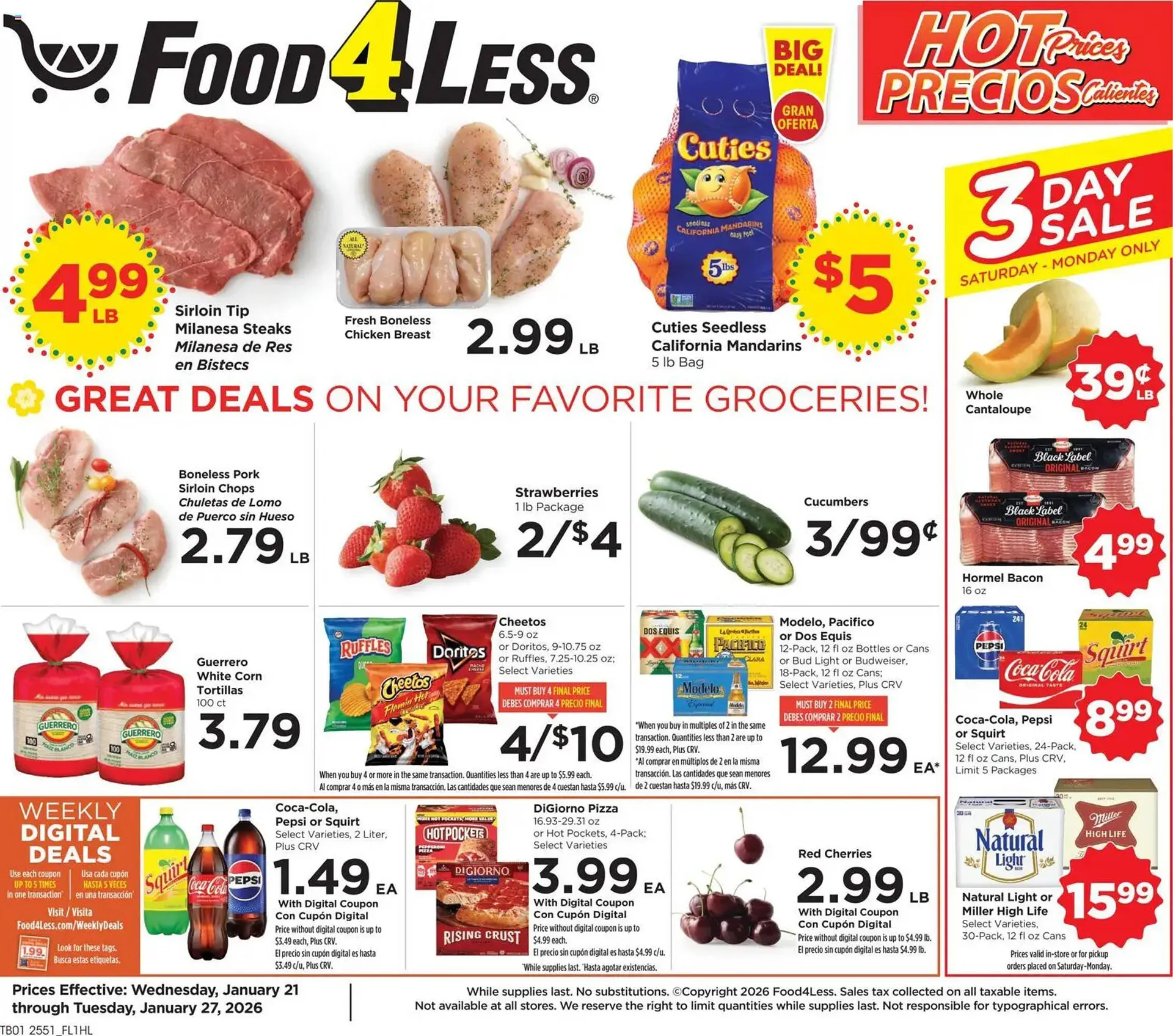 Weekly ad Food 4 Less weekly ad from January 21 to January 27 2026 - Page 1
