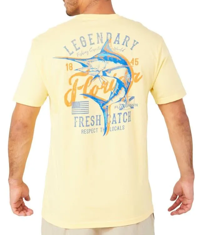 FloGrown Mens Legendary Catch Short Sleeve Graphic Tee
