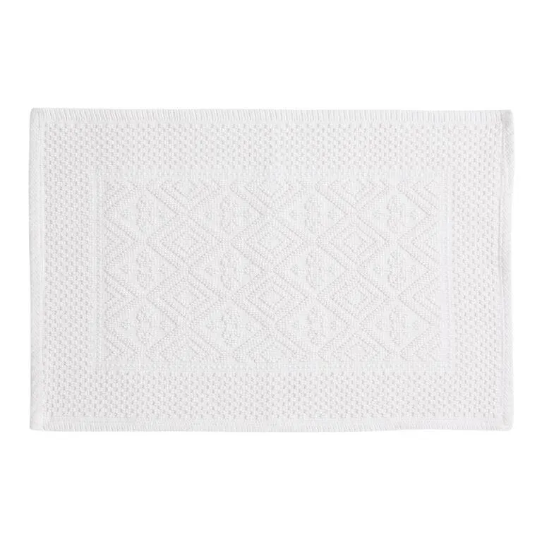 Woven Diamond Bath Mat