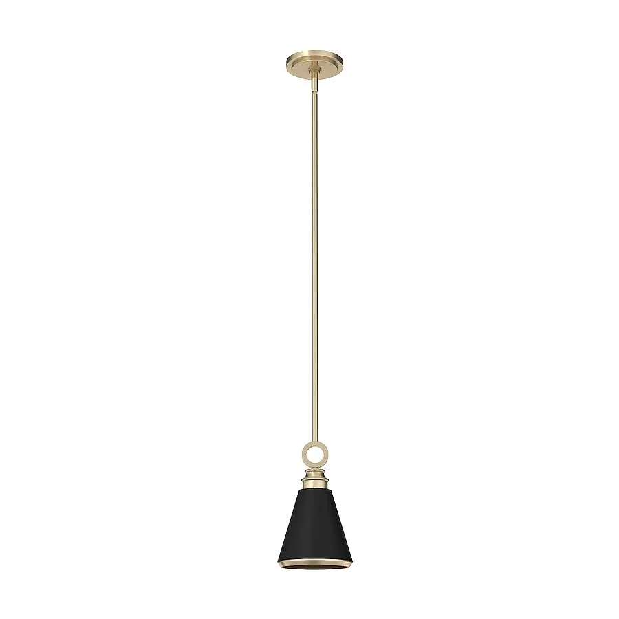 Hunter Klein 1 -Light Alturas Gold Transitional Cylinder Mini Hanging Kitchen island light
