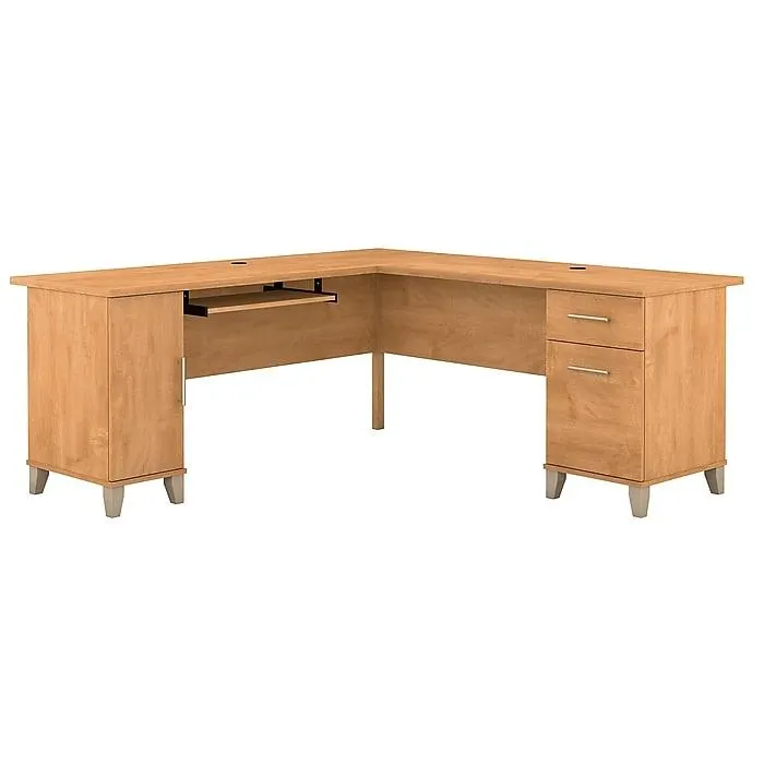 Bush Furniture Somerset 72"W L Shaped Desk with Storage,