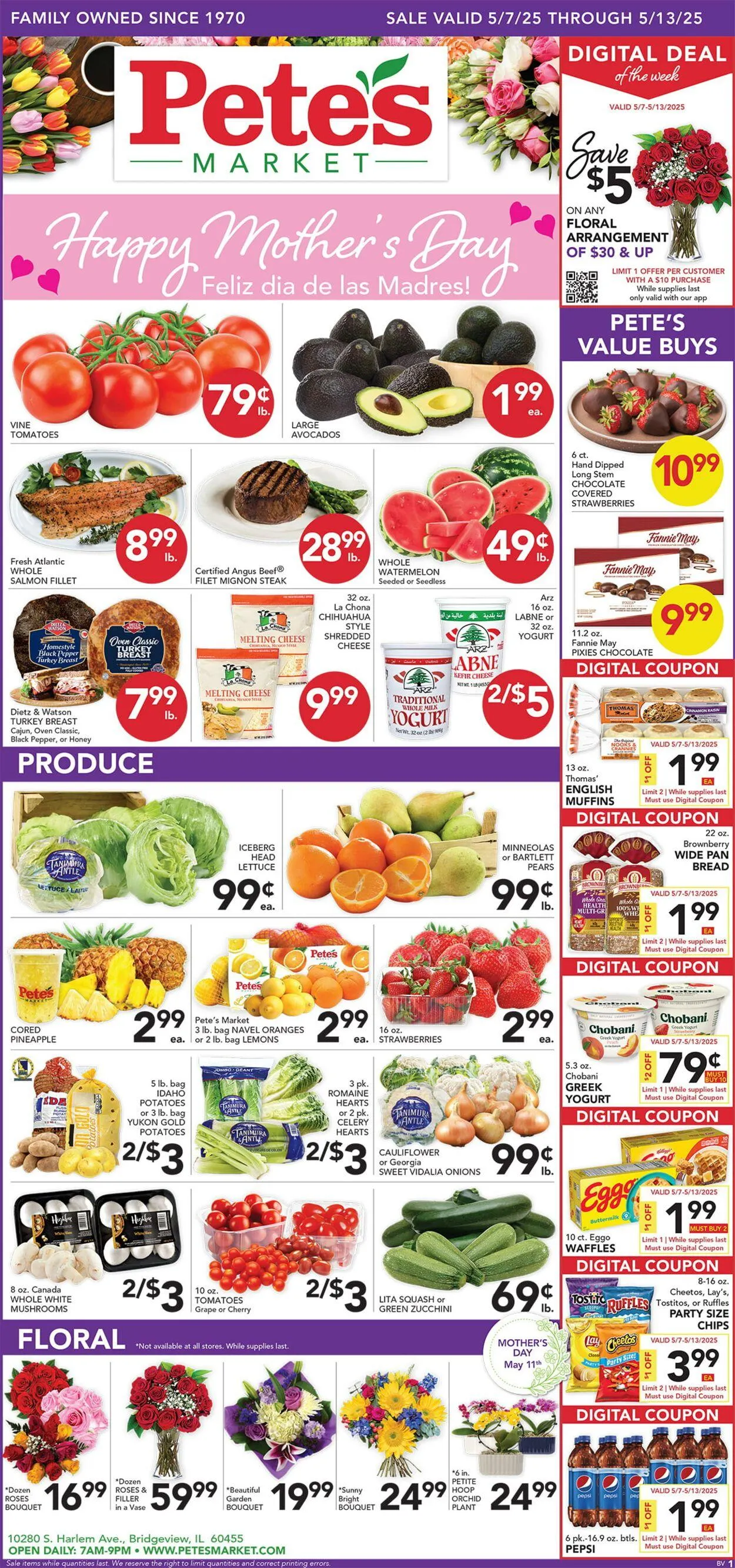 Weekly ad Pete's Fresh Market Current weekly ad from May 7 to May 13 2025 - Page 1