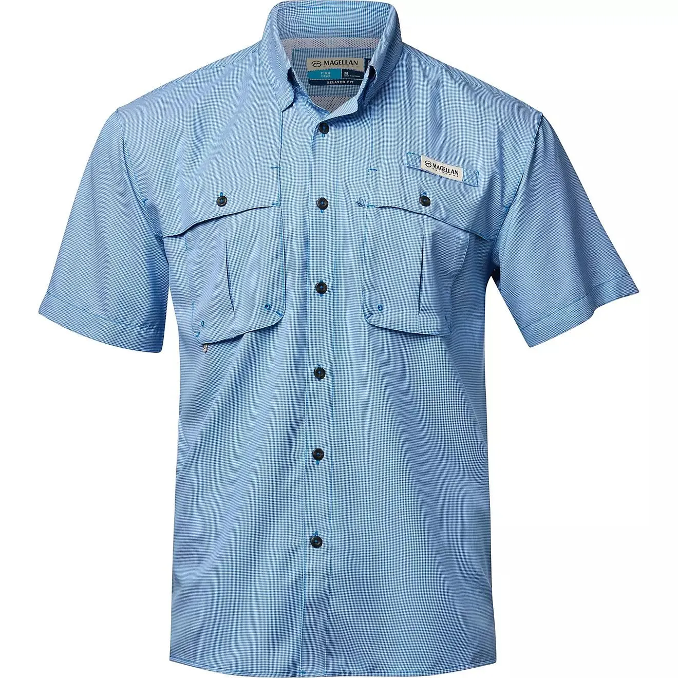 Magellan Outdoors Men's Aransas Pass Mini Check Short Sleeve Shirt
