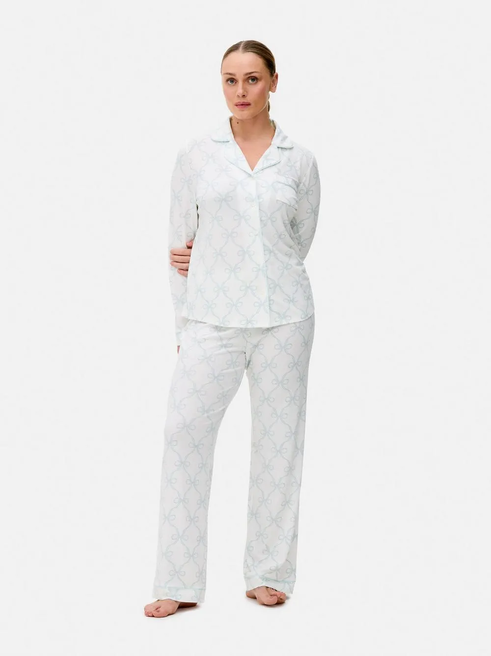 Printed Boyfriend Pajama Set