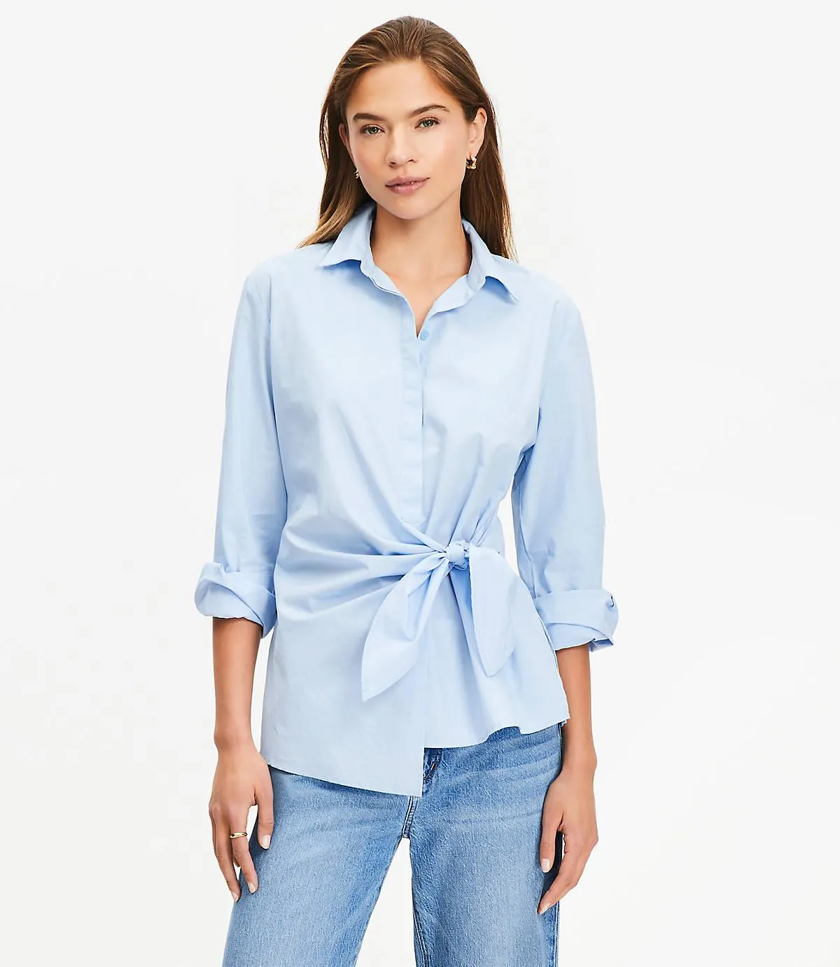 Poplin Wrap Shirt