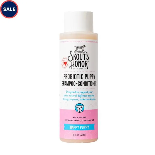 Skout's Honor Probiotic Happy Puppy Shampoo+Conditioner, 16 fl. oz.