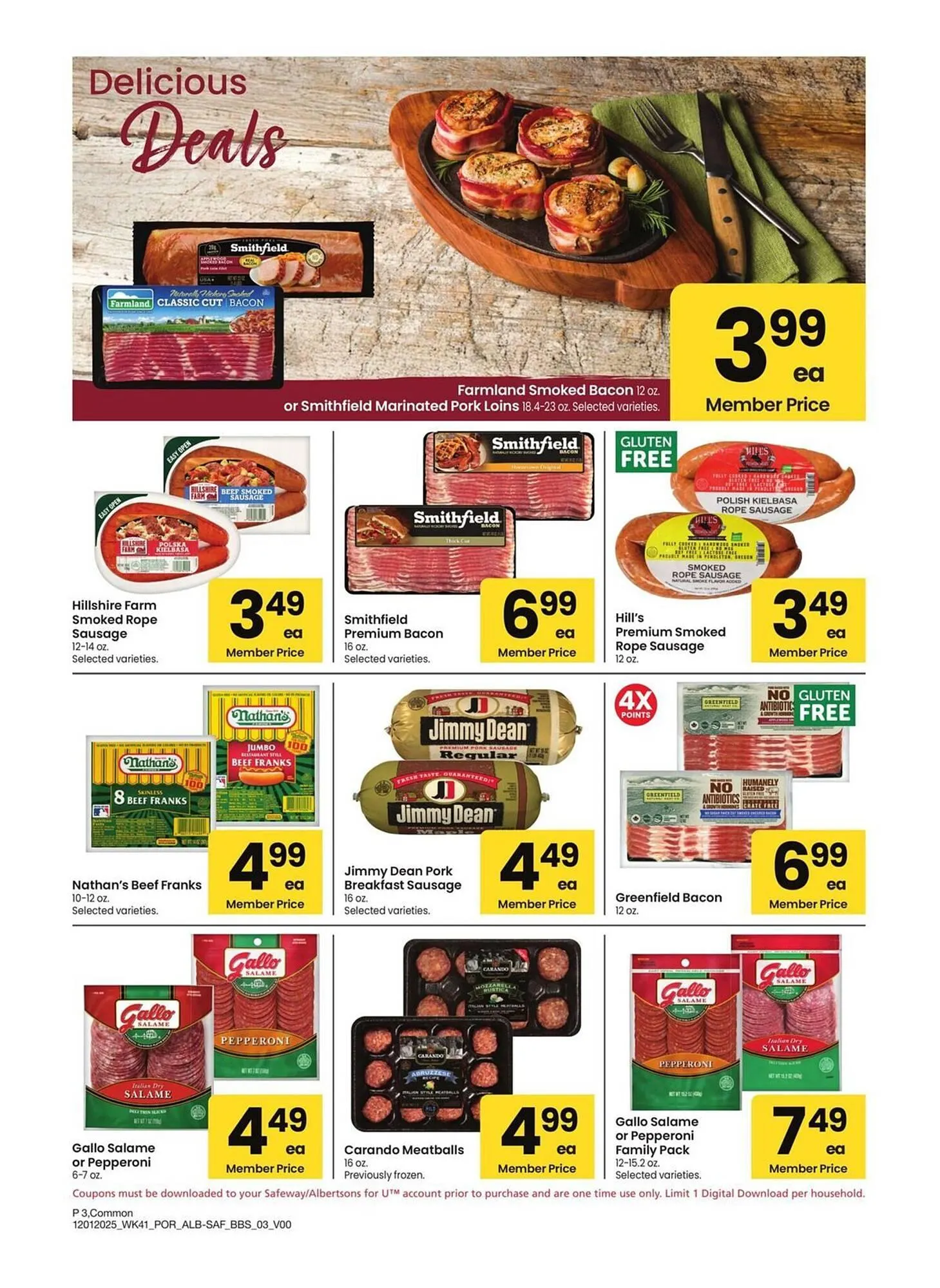 Weekly promotion Albertsons weekly ad spanning from December 1 to January 4 2026 - Page 3 for Catalogue 365