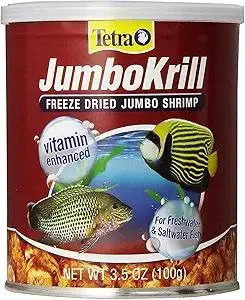 Tetra JumboKrill Freeze-Dried Jumbo Shrimp 3.5 Ounces, Natural Shrimp Treat For aquarium Fish, red (16198) : Pet Food : Pet Supplies