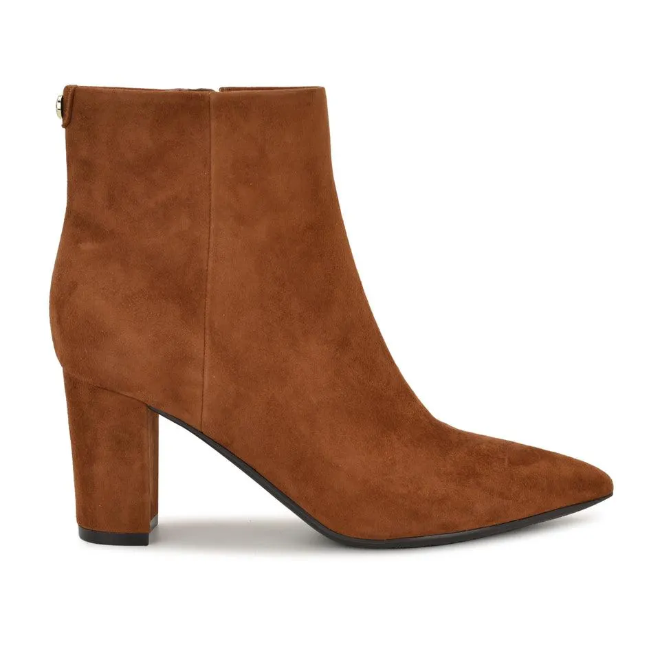 Lorela 9X9 Block Heel Leather Booties