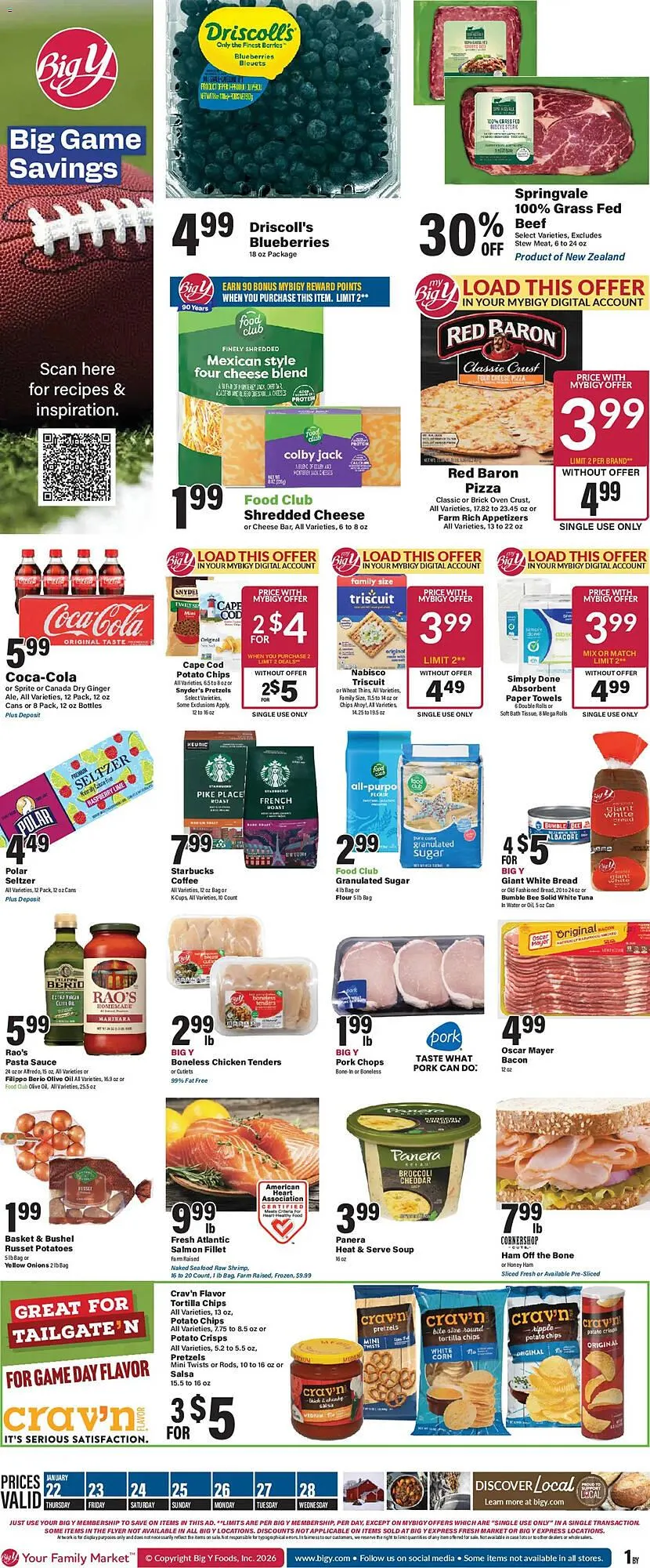 Weekly ad Big Y flyer from January 22 to January 28 2026 - Page 1