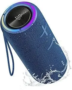 IPX7 Waterproof Bluetooth Speaker - 30W HD Sound, 8H Playtime, TWS Pairing, BT5.3, Portable for Pool/Beach/Shower, Blue Gift