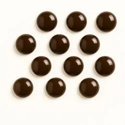 Mini Brown Enamel Button Magnets (Pack of 12 pieces)