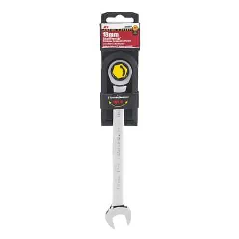 Ace Pro Series GearWrench 18 mm X 18 mm Metric Combination Wrench 9.3 in. L 1 pc