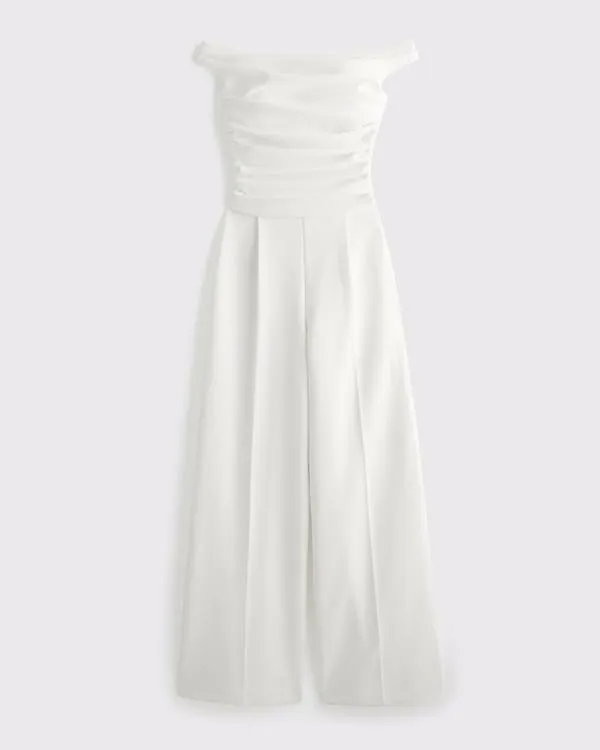 Off-The-Shoulder Draped Jumpsuit