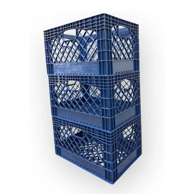 Juggernaut Storage 3 Pack Crates for Office Storage and Classroom Organization 24 Quart Blue