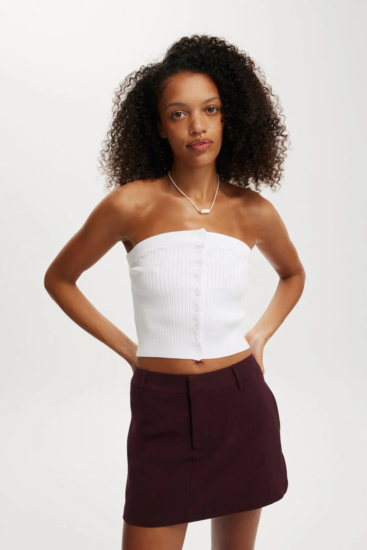 Baby Rib Button Bandeau