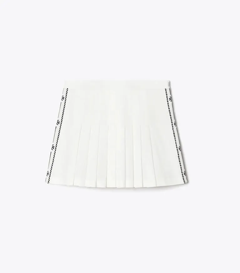 PLEATED TWILL TENNIS SKIRT