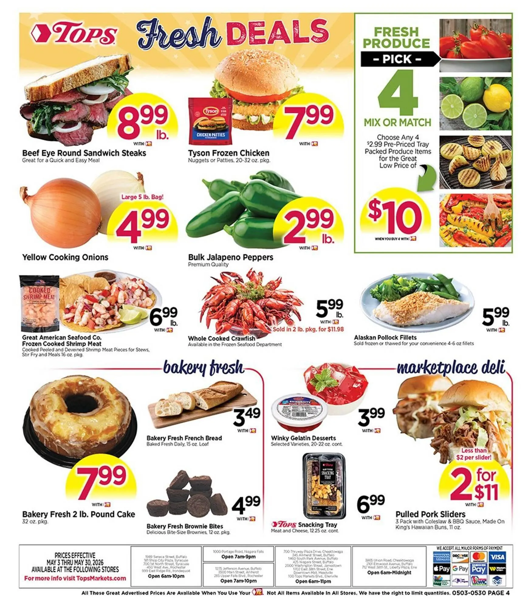 Weekly promotion Tops weekly ad spanning from May 3 to May 30 2026 - Page 4 for Catalogue 365