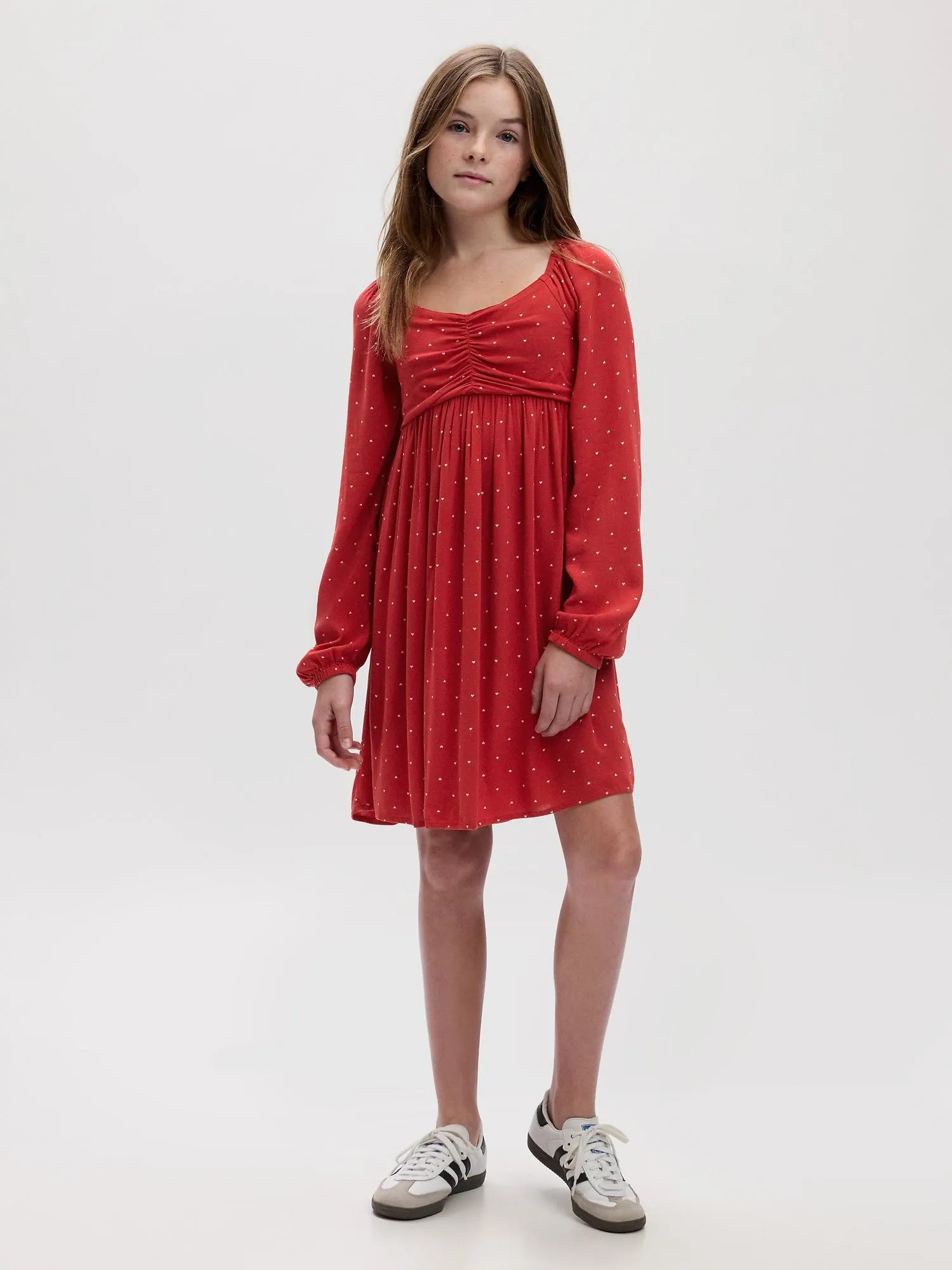 Kids Ruched Print Dress