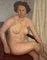 Ferdinand Harmignie, Seated Nude Woman, 1950s, Oil on Canvas