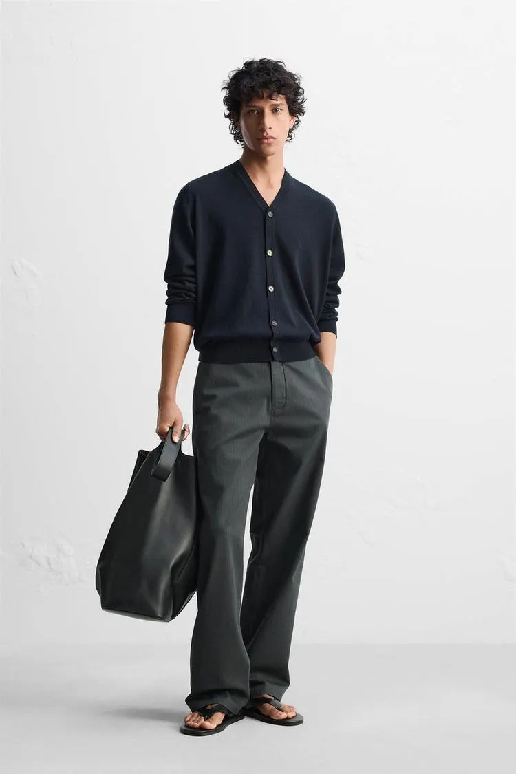 RELAXED FIT SUIT PANTS