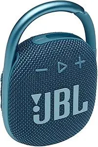 JBL Clip 4 - Portable Mini Bluetooth Speaker, big audio and punchy bass, integrated carabiner, IP67 waterproof and dustproof, 10 hours of playtime, speaker for home, outdoor and travel (Blue)