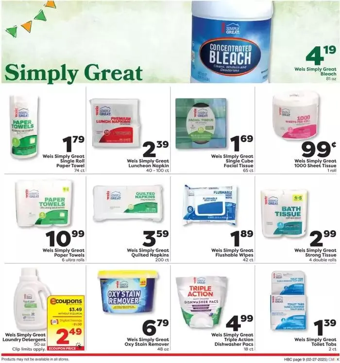 Weekly ad Weekly Ads Weis Markets from February 26 to March 26 2025 - Page 9