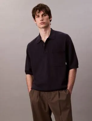 Tech Knit Boxy Polo Sweater