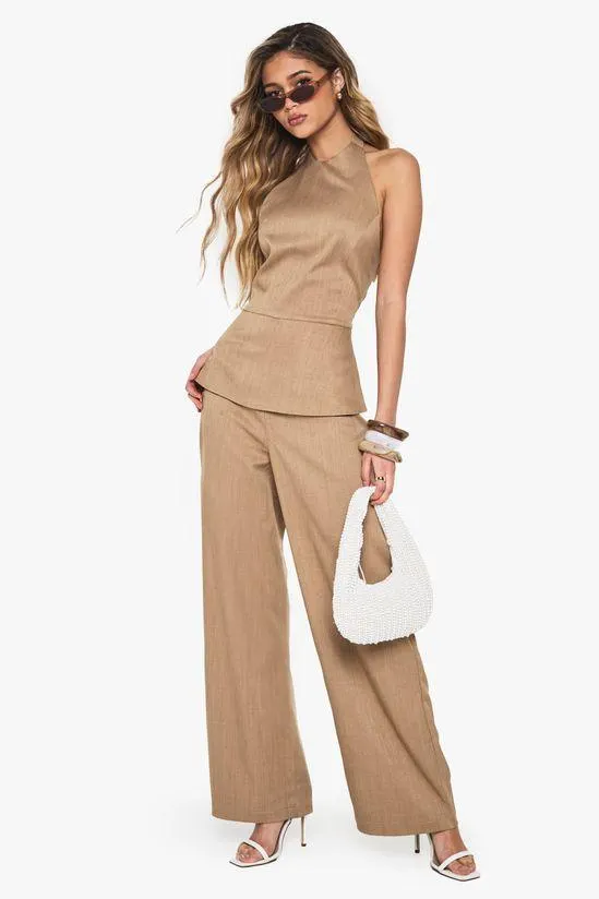 Tailored High Neck Waistcoat Jumpsuit