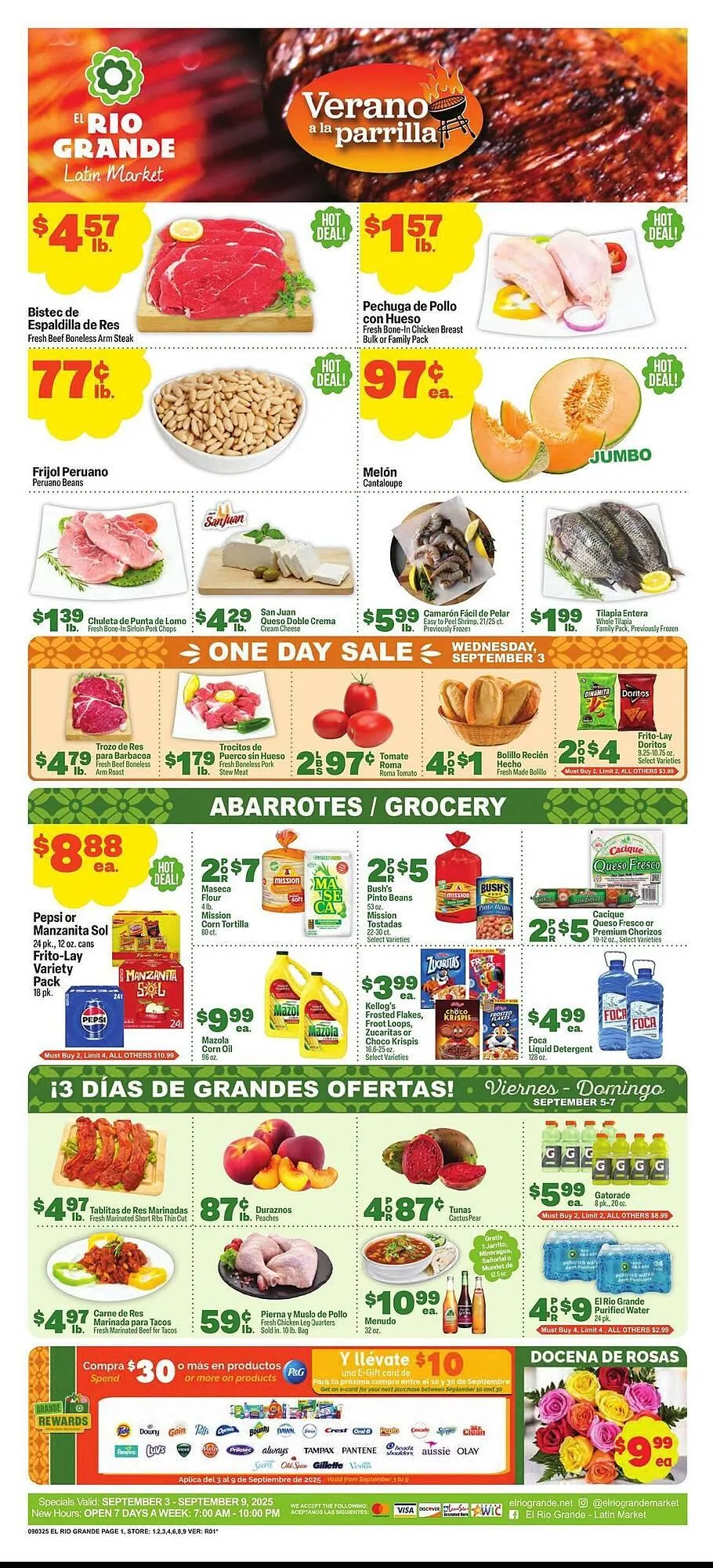 Weekly ad El Rio Grande weekly ad from September 3 to September 9 2025 - Page 1