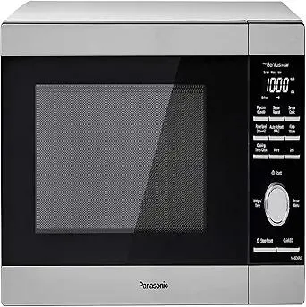 Panasonic NN-SD67LS Countertop Microwave Oven, 1100 Watt with Genius Sensor Cook and Auto Defrost, 1.3 cft, Popcorn Button Stainless Steel (Renewed)