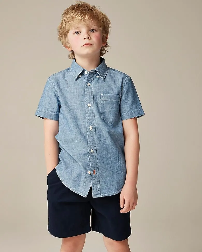 Kids' short-sleeve chambray shirt