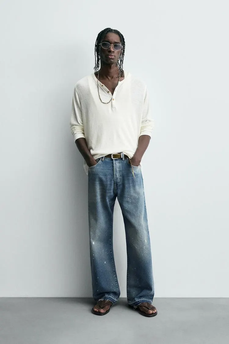 SPLATTER LOOSE FIT JEANS