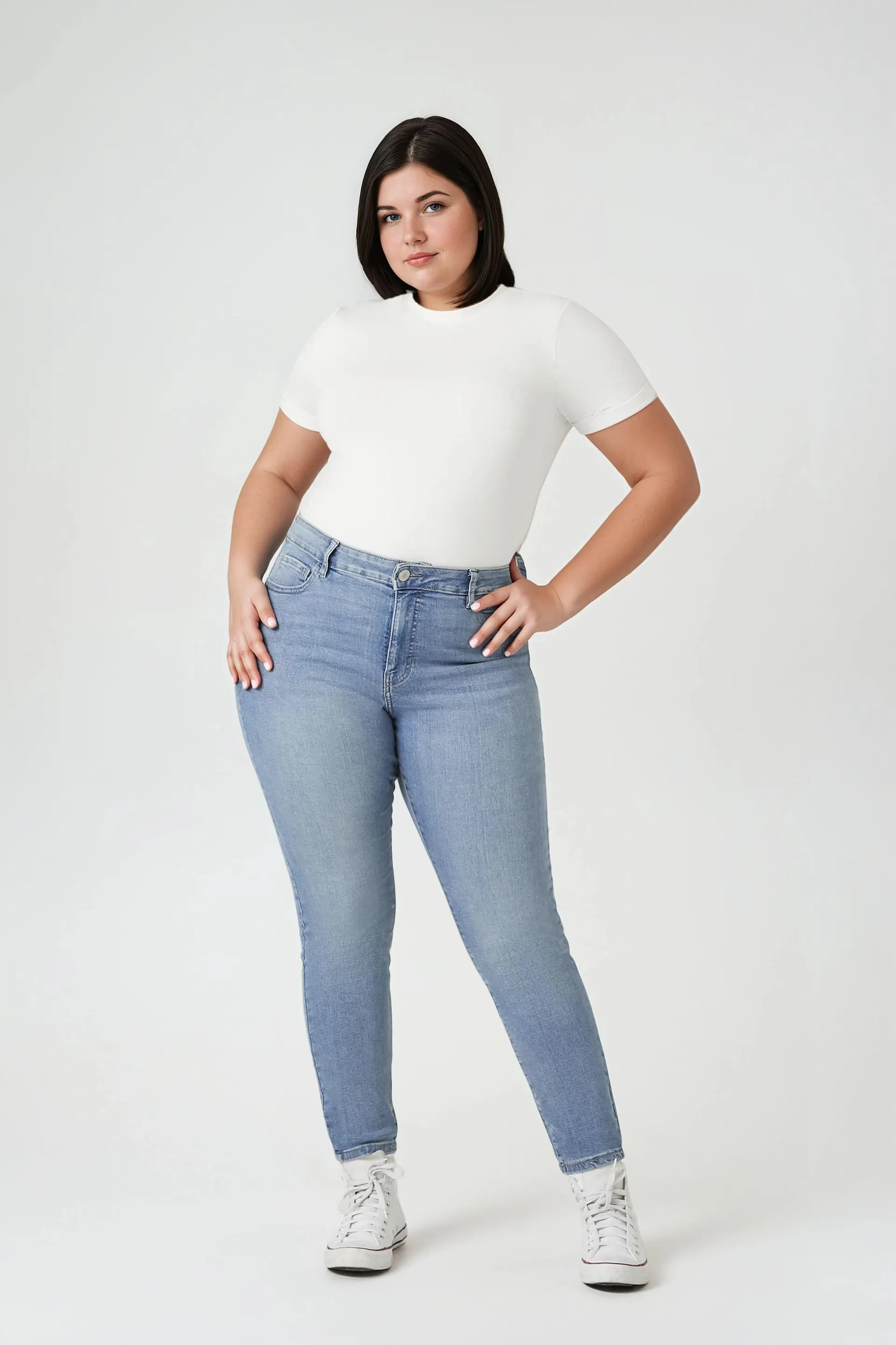 Plus Size Skinny High-Rise Jeans