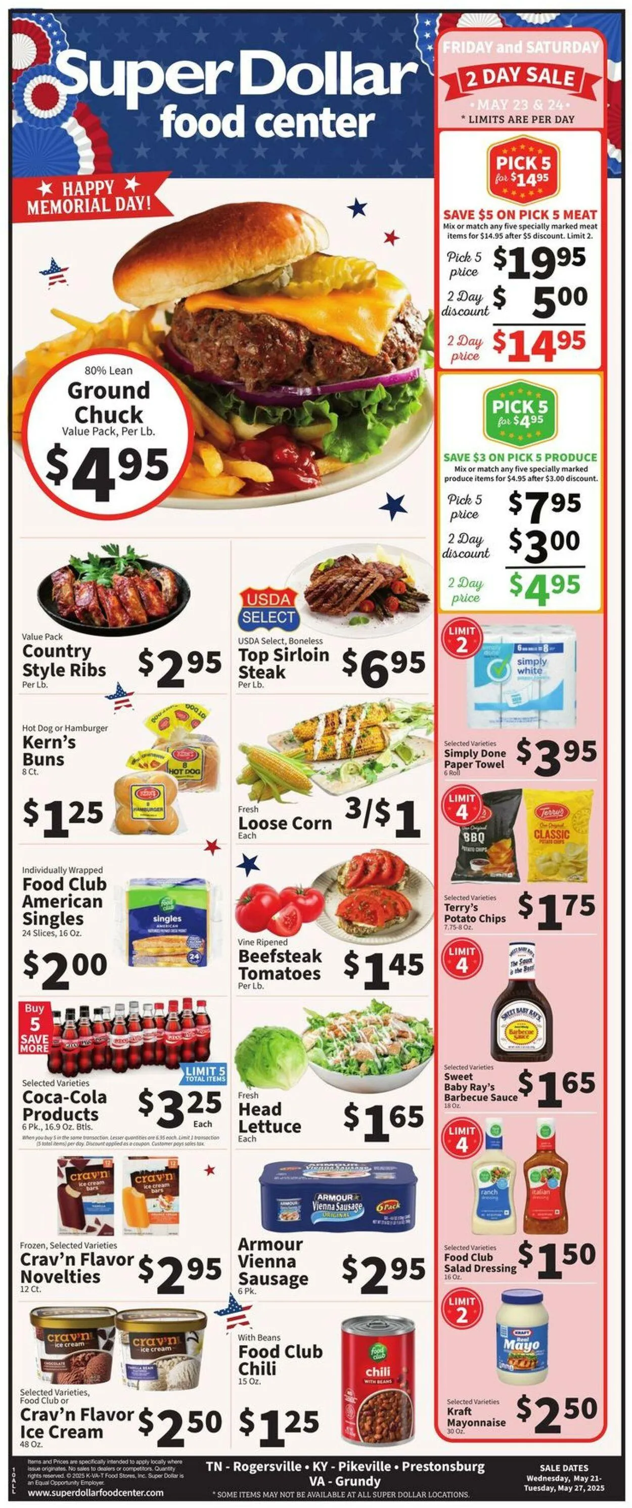 Weekly ad Super Dollar Food Center Current weekly ad from May 21 to May 27 2025 - Page 1