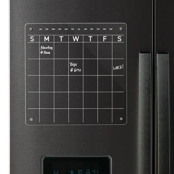 The Container Store Luxe Acrylic Magnetic Monthly Calendar