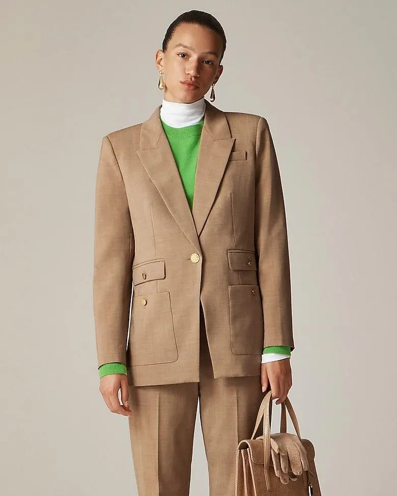 Vivienne blazer in Italian bi-stretch wool blend