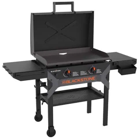Blackstone Iron Forged 2 Burner Liquid Propane Outdoor Griddle with Hood Black