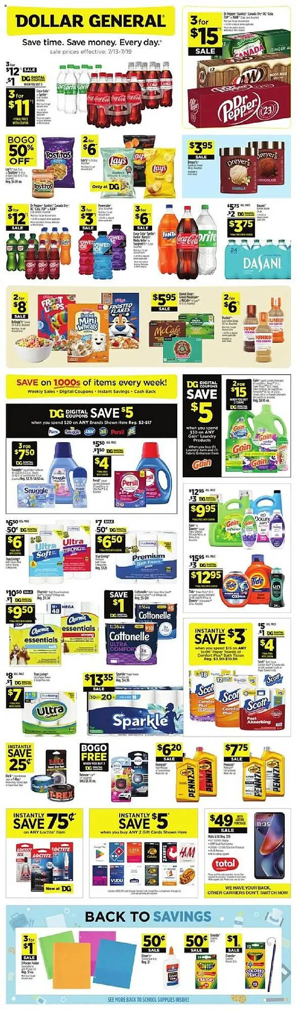 Weekly ad Dollar General Weekly Ad from July 13 to July 19 2025 - Page 1